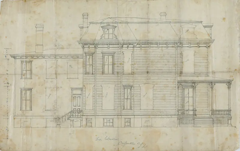 Charles R. Larrabee House, Chicago, Illinois, Side Elevation Wall Art by Edward Burling - High-Resolution Digital Print