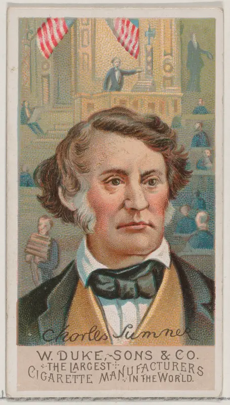 Charles Sumner, from the series Great Americans (N76) for Duke brand cigarettes Wall Art by W. Duke, Sons & Co. - High-Resolution Digital Print