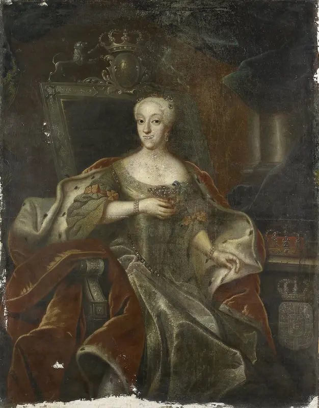 Charlotte Amalie (1706-82). Dochter van Frederik IV, koning van Denemarken Wall Art by anonymous - High-Resolution Digital Print