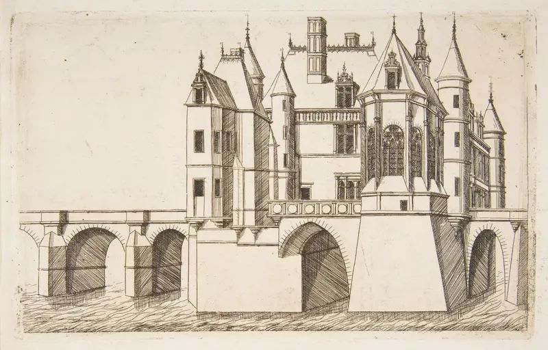 Château de Chenonceau, No 2 (Château de Chenonceau, No 2) Wall Art by Charles Meryon - High-Resolution Digital Print