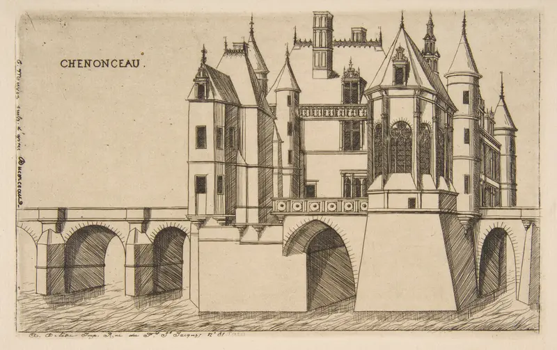 Château de Chenonceau, No 2 Wall Art by Charles Meryon - High-Resolution Digital Print