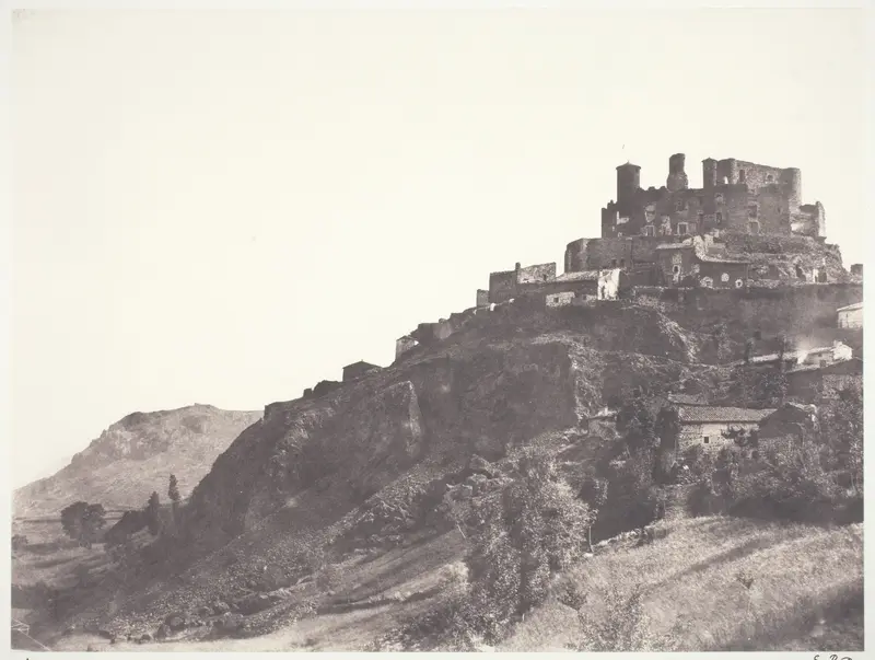 Chateau de Murol en Auvergne Wall Art by Edouard Denis Baldus - High-Resolution Digital Print
