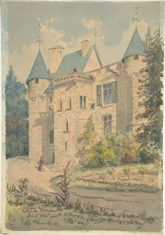 Château de Vouzan Wall Art by Henry Victor Burgy - High-Resolution Digital Print