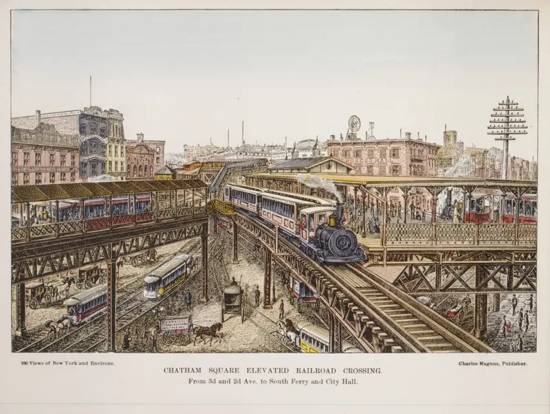 Chatham Square Elevated Railroad Crossing