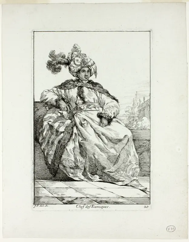 Chef des Eunuques, plate 20 from Caravanne du Sultan à la Mecque
