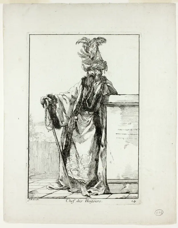 Chef des Huissiers, plate fourteen from Caravanne du Sultan à la Mecque