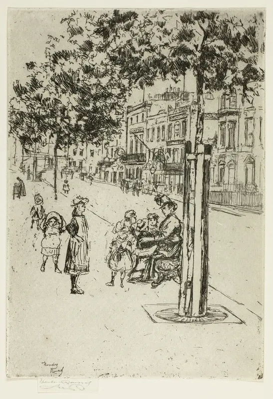 Chelsea Children, Chelsea Embankment Wall Art by Theodore Roussel - High-Resolution Digital Print