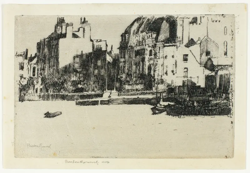 Chelsea Palaces (Black and White Version) Wall Art by Theodore Roussel - High-Resolution Digital Print