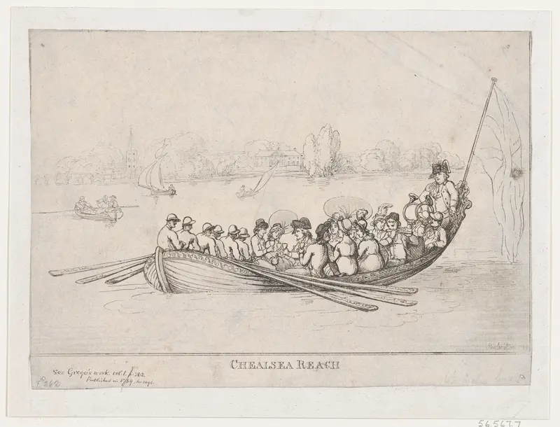 Chelsea Reach Wall Art by Thomas Rowlandson - High-Resolution Digital Print