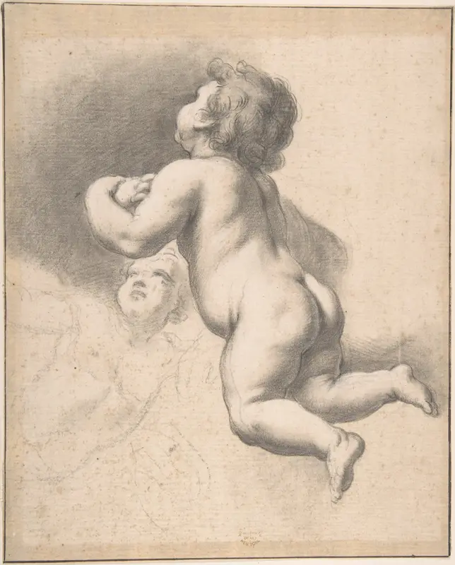 Cherubs Wall Art by Anonymous, Italian, Roman-Bolognese, 17th century - High-Resolution Digital Print