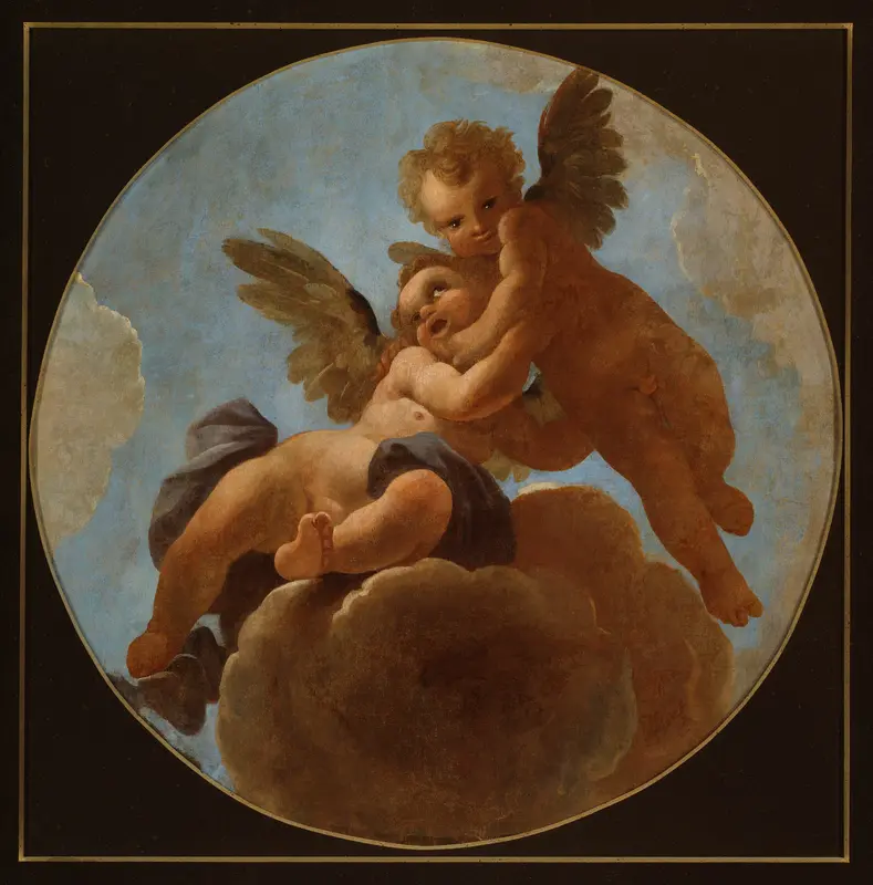 Cherubs Floating on a Cloud