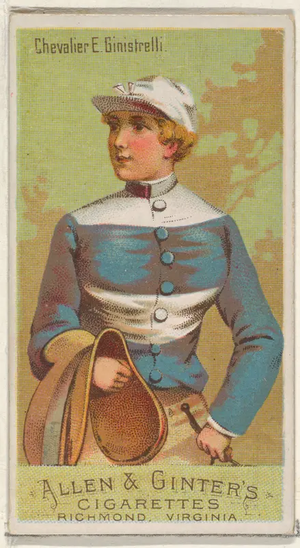 Chevalier E. Ginistrelli, from the Racing Colors of the World series (N22a) for Allen & Ginter Cigarettes Wall Art by Allen & Ginter - High-Resolution Digital Print
