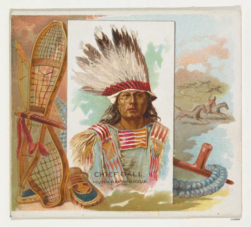 Chief Gall, Hunkpapa Sioux, from the American Indian Chiefs series (N36) for Allen & Ginter Cigarettes Wall Art by Allen & Ginter - High-Resolution Digital Print