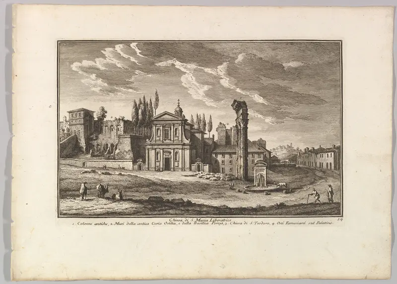 Chiesa di S. Maria Liberatrice, Plate 54 from Raccolta Delle Più Belle Veduta Antiche, E  Moderne Di Roma... Wall Art by Giuseppe Vasi - High-Resolution Digital Print