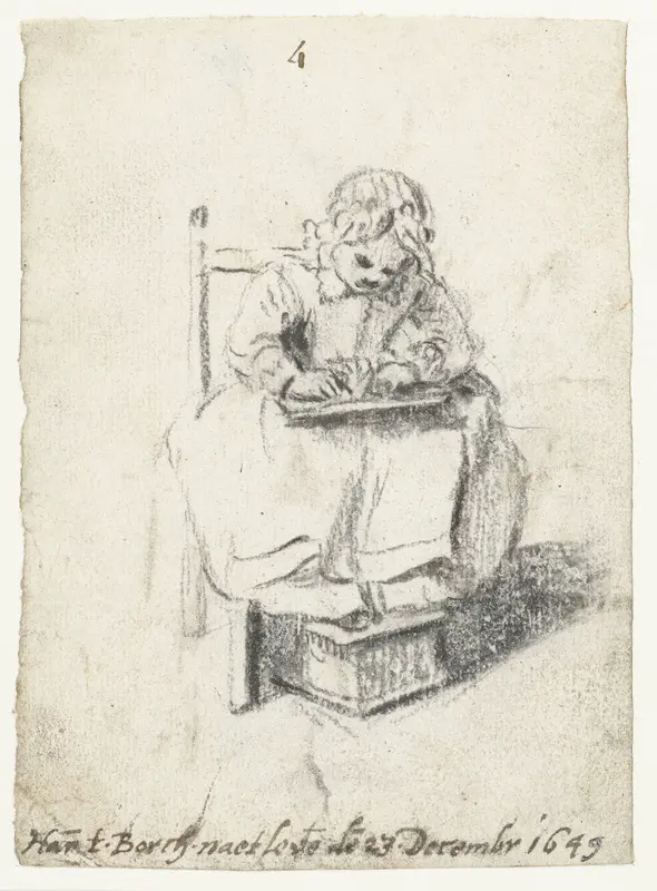 Child Drawing or Writing Wall Art by Unknown - High-Resolution Digital Print
