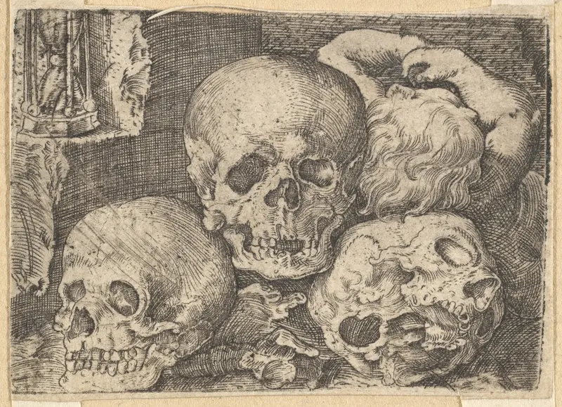 Child with Three Skulls (reverse copy) Wall Art by Barthel Beham - High-Resolution Digital Print