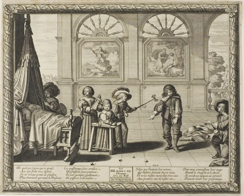 Childhood: Depicting the Four Ages of Man Wall Art by Abraham Bosse - High-Resolution Digital Print