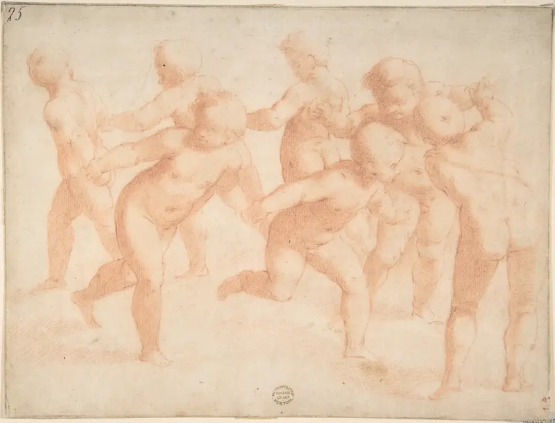 Children Dancing Wall Art by Anonymous, Italian, 16th century - High-Resolution Digital Print