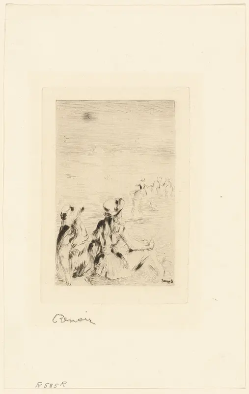 Children on the Beach, Berneval Wall Art by Pierre-Auguste Renoir - High-Resolution Digital Print