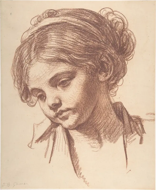 Child's Head Wall Art by Jean-Baptiste Greuze - High-Resolution Digital Print