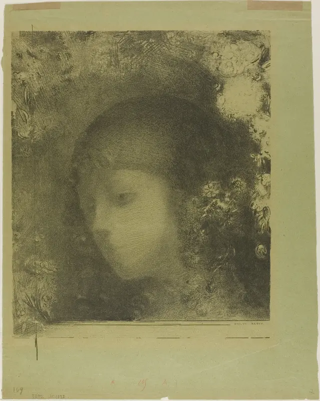 Child's Head With Flowers