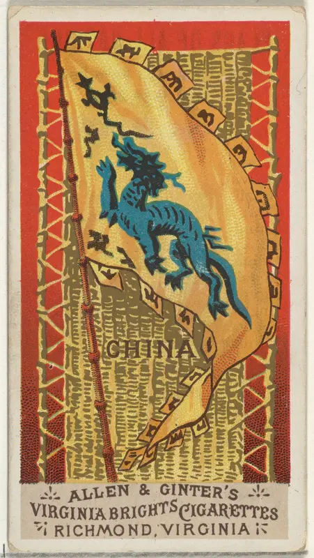 China, from Flags of All Nations, Series 1 (N9) for Allen & Ginter Cigarettes Brands Wall Art by Allen & Ginter - High-Resolution Digital Print