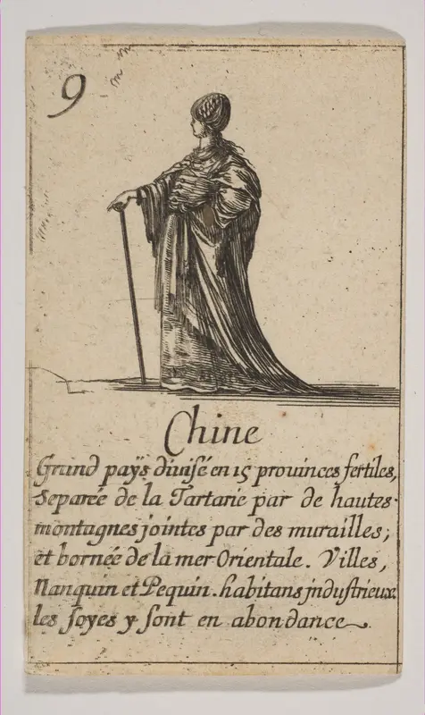 Chine, from "Jeu de la Géographie" Wall Art by Stefano della Bella - High-Resolution Digital Print
