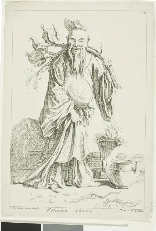 Chinese Botanist, from Recueil de diverses figures chinoise du cabinet de François Boucher Wall Art by François Boucher - High-Resolution Digital Print