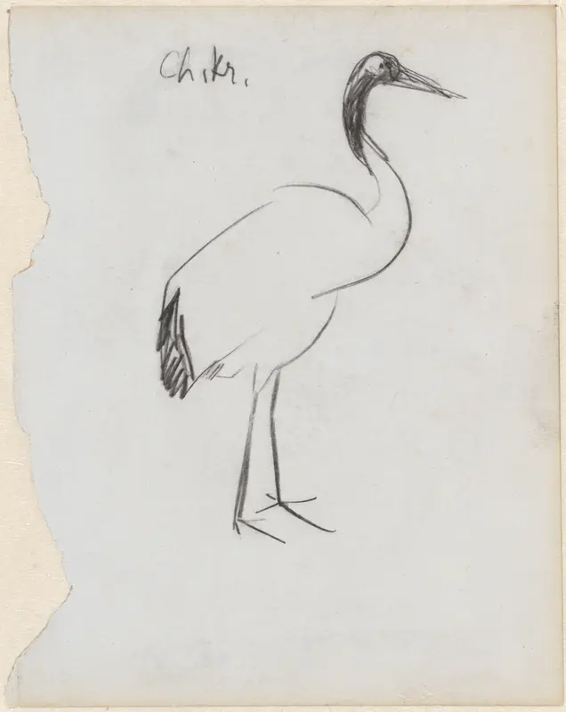 Chinese kraanvogel Wall Art by Theo Nieuwenhuis - High-Resolution Digital Print