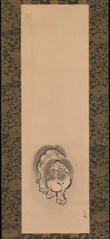 Chinese Lion Wall Art by Yokoya Sōmin - High-Resolution Digital Print