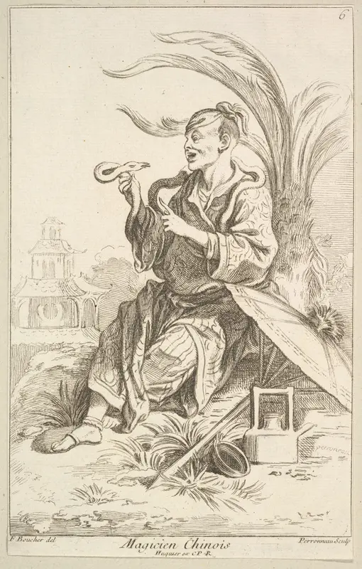Chinese Magician Wall Art by Jean-Baptiste Perronneau - High-Resolution Digital Print