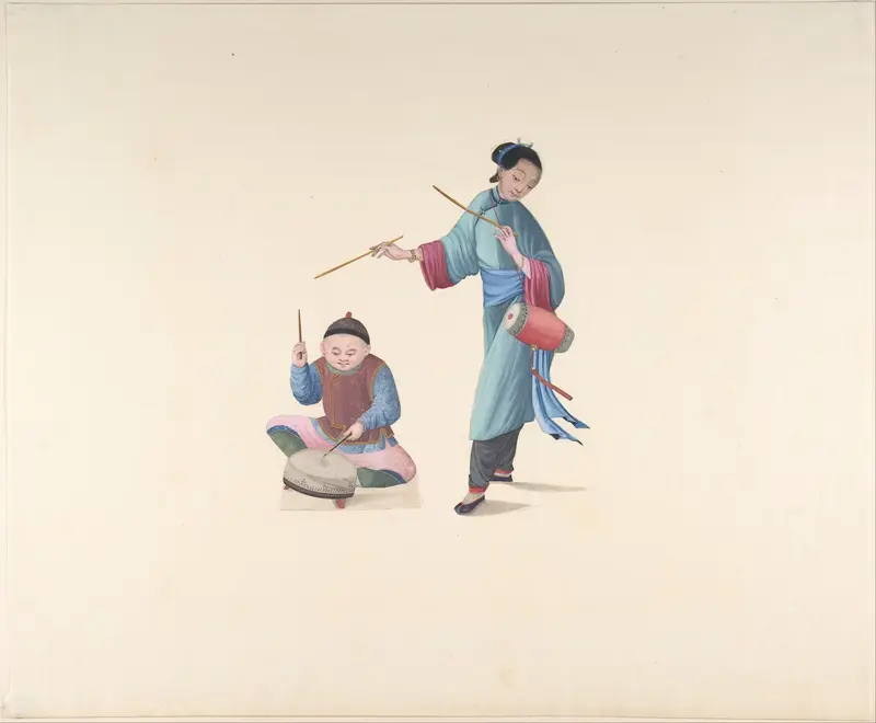 Chinese Musicians Wall Art by Anonymous, Chinese, 19th century - High-Resolution Digital Print
