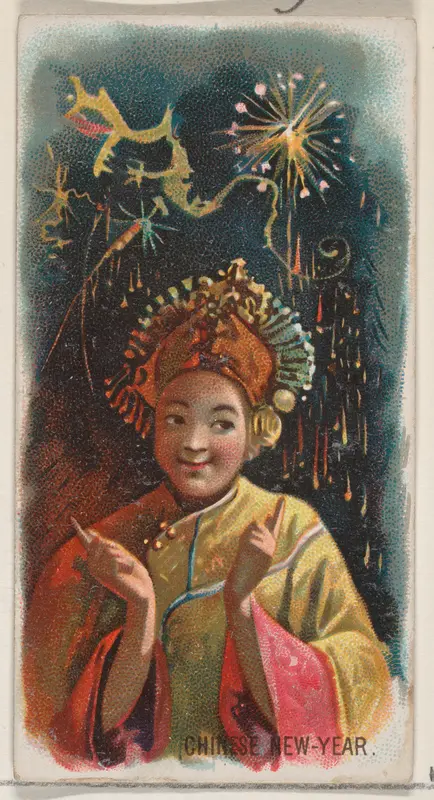 Chinese New Year, from the Holidays series (N80) for Duke brand cigarettes Wall Art by W. Duke, Sons & Co. - High-Resolution Digital Print