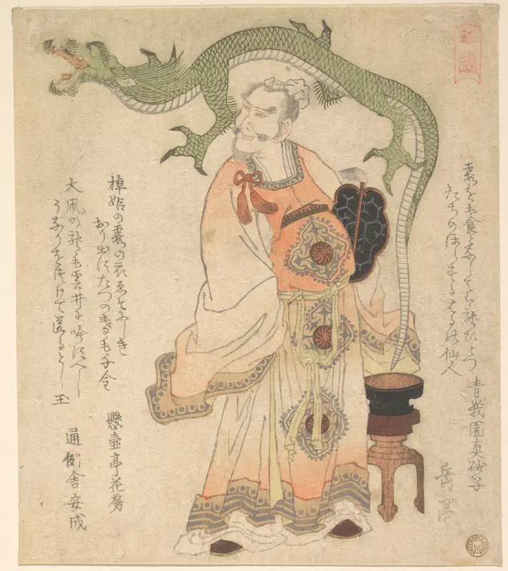 Chinese Sage Evoking a Dragon