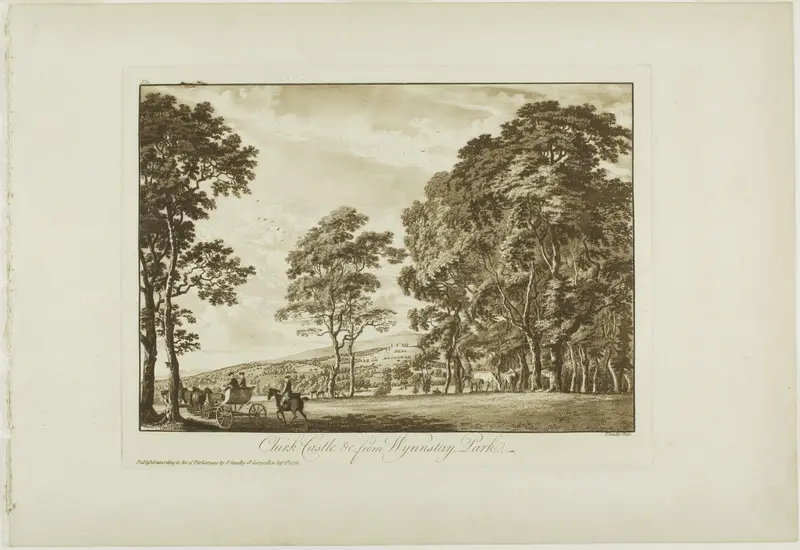 Chirk Castle and c. from Wynnstay Park, plate three from Twelve Views in North Wales