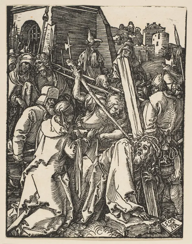 Chist Carrying the Cross, from "The Small Passion" Wall Art by Albrecht Dürer - High-Resolution Digital Print