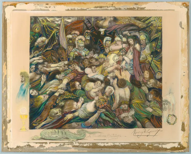 Christ Among His Tormentors Wall Art by Henri de Groux - High-Resolution Digital Print