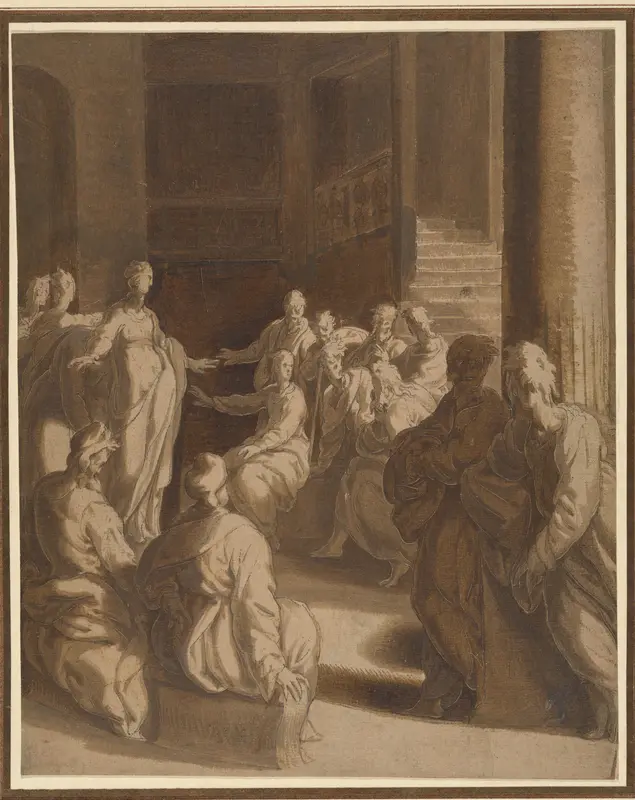 Christ among the Doctors Wall Art by Adriaan de Weerdt - High-Resolution Digital Print