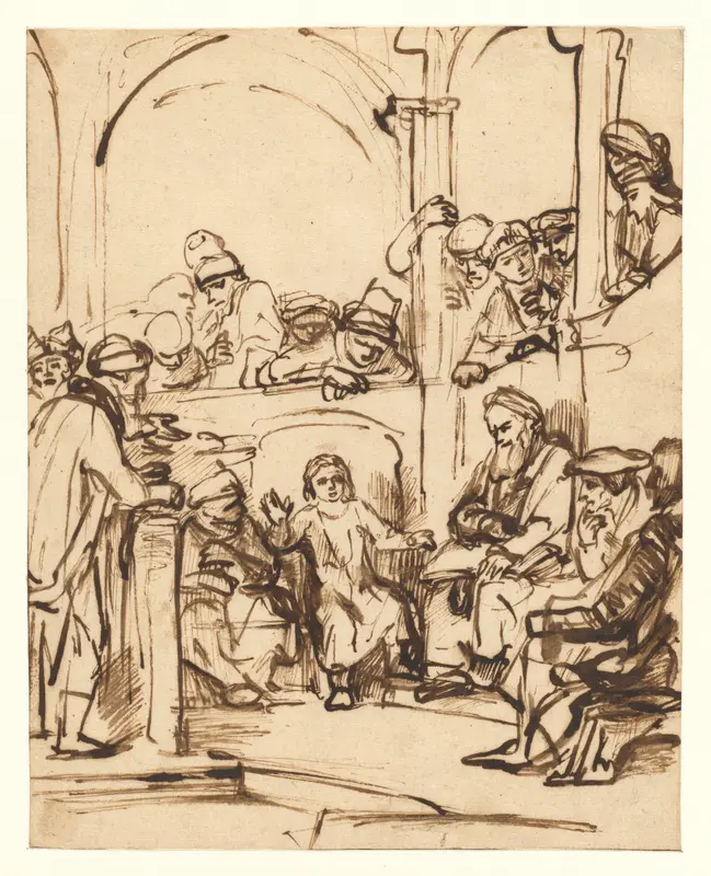Christ among the Doctors Wall Art by Nicolaes Maes - High-Resolution Digital Print
