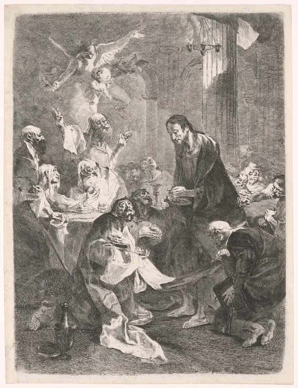 Christ and the Apostles' Holy Communion Wall Art by Franz Anton Maulbertsch - High-Resolution Digital Print