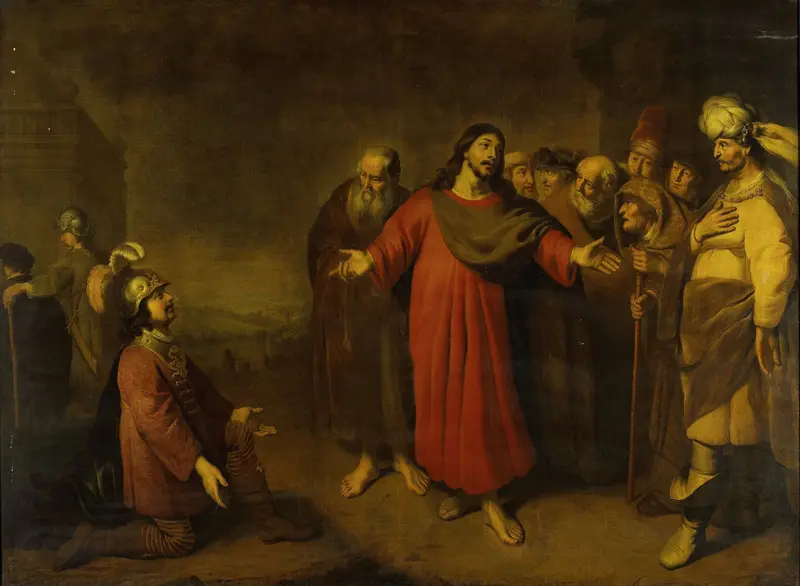 Christ and the Centurion Wall Art by Adam Camerarius - High-Resolution Digital Print