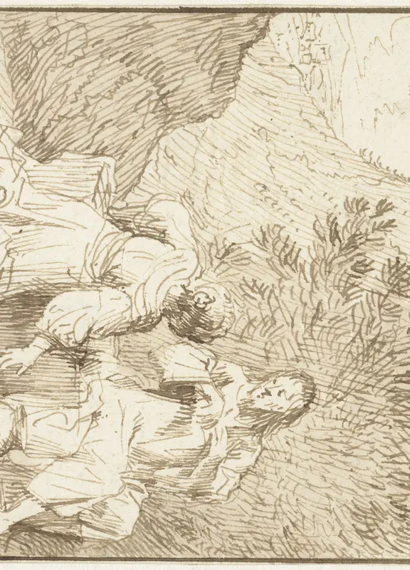 Christ and the Woman of Samaria Wall Art by Salomon de Bray - High-Resolution Digital Print