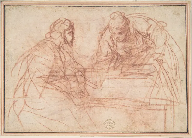 Christ and the Woman of Samaria Wall Art by Anonymous, Italian, Venetian, 15th to 16th century - High-Resolution Digital Print