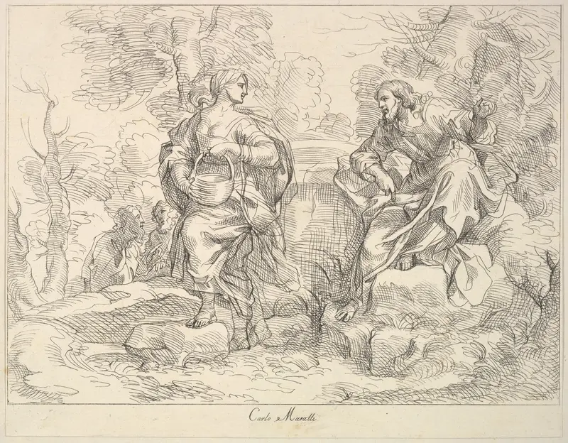 Christ appearing to Mary Magdalen(?) Wall Art by Giuseppe Canale - High-Resolution Digital Print