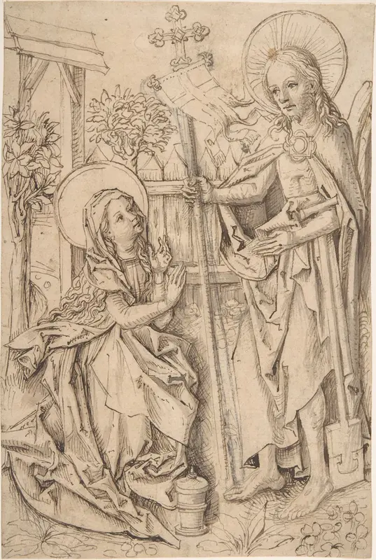 Christ Appearing to Mary Magdalen Wall Art by Master of the Drapery Studies - High-Resolution Digital Print