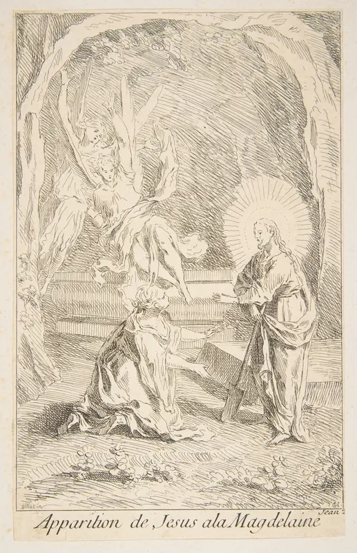 Christ appearing to Mary Magdelen Wall Art by Claude Gillot - High-Resolution Digital Print