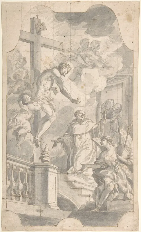 Christ Appearing to St. Bernard Wall Art by Johann Georg Wolcker - High-Resolution Digital Print