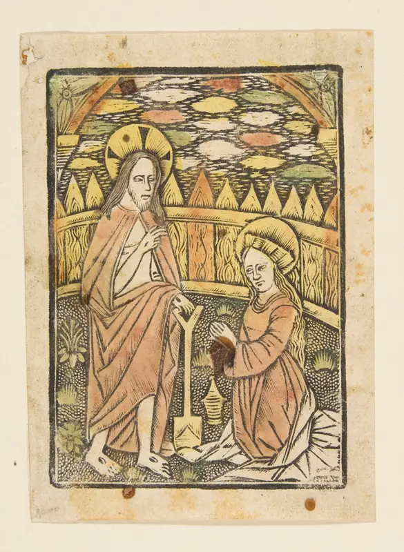 Christ Appearing to St. Mary Magdalen Wall Art by Anonymous, German, 15th century - High-Resolution Digital Print