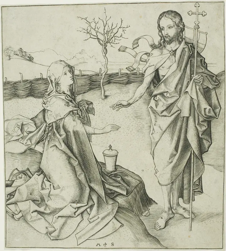 Christ Appearing to the Magdalen—Noli Me Tangere Wall Art by Martin Schongauer - High-Resolution Digital Print