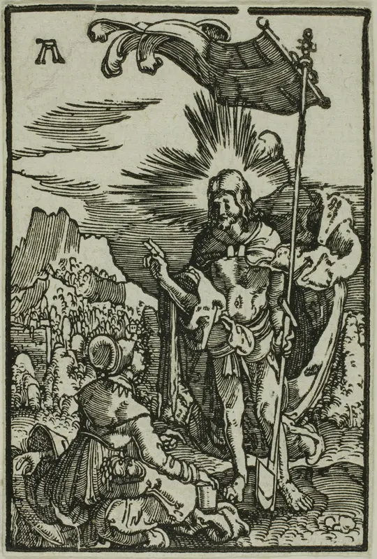 Christ Appears to the Magdalen, from The Fall and Redemption of Man Wall Art by Albrecht Altdorfer - High-Resolution Digital Print